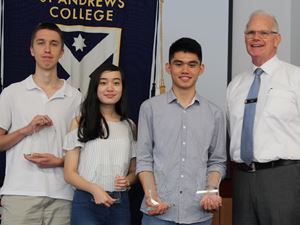 Nic and Top Three ATAR Students