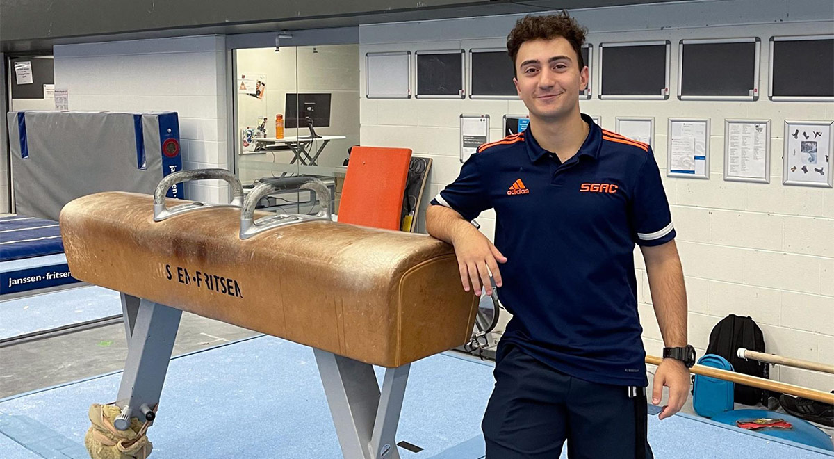 Gymnastics coach and judge Joshua Sammut at St Andrew's Catholic College Marayong