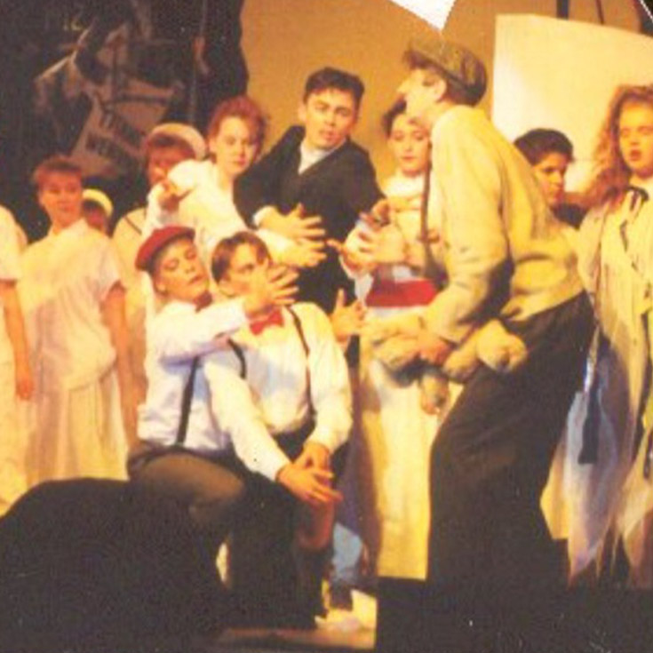 Historical image of drama students at St Andrews College Marayong